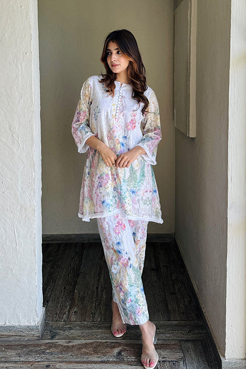 White Floral Schiffi Fusion Set
